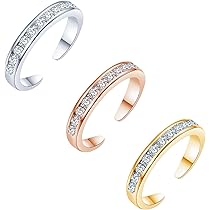 Anelli Per Dita Dei Piedi Kucheed - 3 Pezzi Ipoallergenici Con Zirconi | Regolabili, Per Estate E Spiaggia - Foto 5