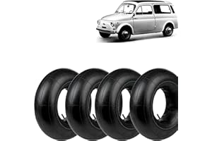 ECOVELO N° 4 CAMERE D’ARIA 125/135-12 CON VALVOLA IN GOMMA TR13 COMPATIBILE CON PNEUMATICI MOTO GOMME FIAT 500 EPOCA 126 APE