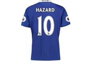 NCYTUK-JERSEY Prima maglia del calciatore del Chelsea Eden Hazard, con numero 10, stagione 2016/2017, colore: blu