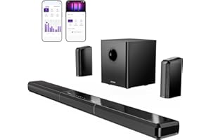 ULTIMEA Soundbar 9.1 do telewizorów, 470 W, system Surround Sound z 2 tylnymi głośnikami, dzielony system dźwiękowy Dolby Atmos z bezprzewodowym subwooferem RGB 6,5", soundbar RGB do telewizorów, HDMI