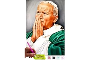 MISHBAY Diamond Painting Religion - 30x40cm Diamond Painting Erwachsene - Diamant Painting Bilder Papst - DIY 5D Satz Wand Dekor Diamantstickerei