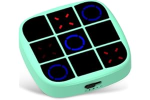 FISCA Tic Tac Toe Bolt Game, 4-in-1 Handheld Puzzle Console, Electronic Infinites for Educational and Memory Growth, Portable Fidget Toy for Kids and Adults