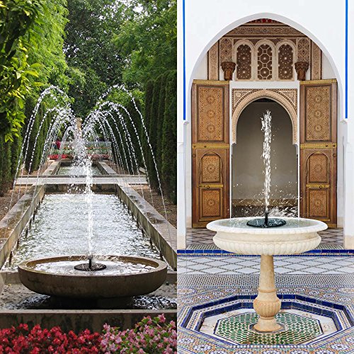 Solar Vogel-Bad-Brunnen, MAXIN Freie stehende 1.4W Sonnenkollektor-Installationssatz-Wasser-Pumpe, im Freienbewässerung Tauchpumpe für Vogel-Bad, Fisch-Behälter, kleiner Teich, Gartendekoration - 5