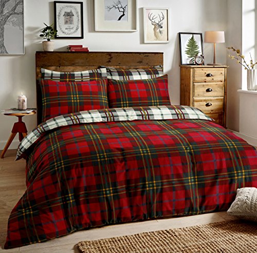 Sleepdown Super King Duvet Set, Cotton, Red, Superking Sleepdown Super King Duvet Set, Cotton, Red, Superking