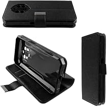 Étui Portefeuille à Rabat Pour Smartphone Blackview BV8800 - Noir - Protection 360° - 3 Fentes Cartes - Neuf