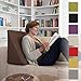 Produktbild Sabeatex® Rückenkissen, Keilkissen für Couch und Sofa, Lesekissen für bequemes Sitzen. 5 Unifarben für trendiges Wohndesign. Louge-oder Palettenkissen Größe 60 cm x 50 cm x 30 cm (braun)