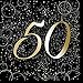 Price comparison product image Unique Party 57492 - Glitz Gold Foil 50th Birthday Paper Napkins, Pack of 16