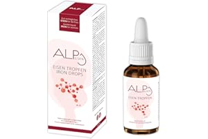 ‎ALP NUTRITION ALP NUTRITION Eisen Tropfen 30ml, Eisen hochdosiert Vitamin B12 Folsäure - Gut verträgliches Eisenpräparat als Alternative zu Eisentabletten bei Eisenmangel
