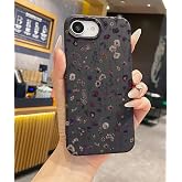 Lavderuar iPhone 16e Uyumlu Silikon Telefon Kılıfı Premium Malzeme ve Desen Kalitesi P&Ouml;F&Uuml;D&Uuml;01 (dark flowers)