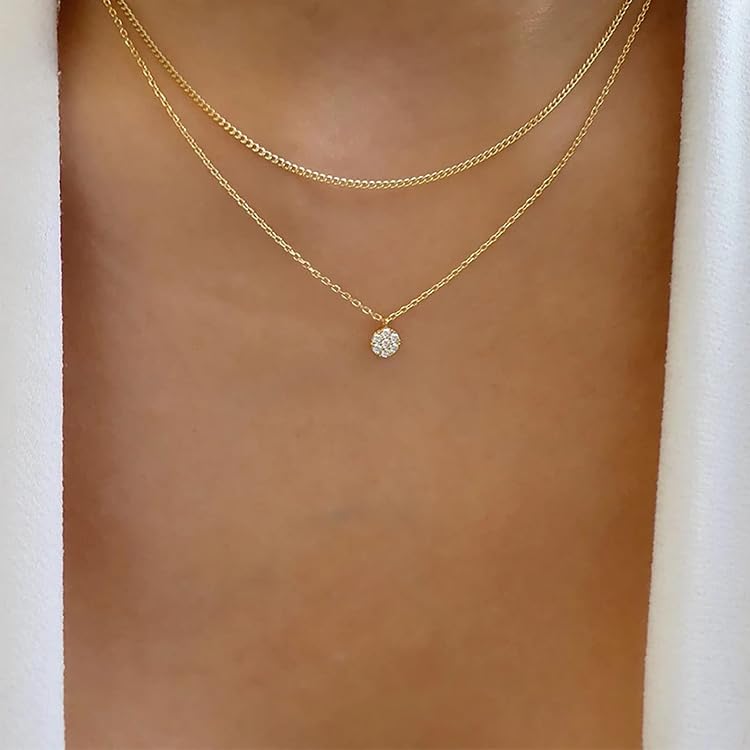 Cowlyn Birthstone Pendant Necklace – Square Gemstone Cubic Zirconia Tassel Choker, 18K Gold Plated Chain - View #8