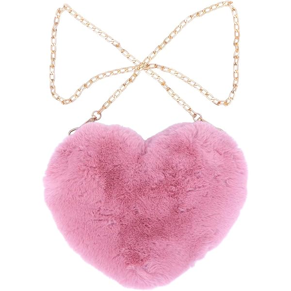 Borsa a Tracolla Lavorata a Maglia a Forma di Cuore Borsa per la Spesa a Maglia Viene Fornito con un Ciondolo a Forma di Zampa d'orso Adatto per