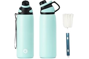 Fjbottle Borraccia Termica con Tappo magnetico 1L, 800ml, 600ml, 400ml Bottiglia Termica per Bambini - Senza BPA/Senza Perdite Borracce acciaio inox per Scuola, Sport, Palestra, Ciclismo