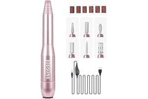 JODSONE Fresa per unghie senza fili 20000 giri/min - 6 in 1 lima elettrica per unghie in gel