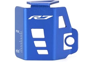 Mokiton Motorcycle Rear Brake Fluid Reservoir Pump Oil Cap Guard Cover Compatible With YAMAHA YZF R7 2021 2022 2023 2024 | Gas Tank Protectors YZF-R7 YZFR7 Accessories (blue)
