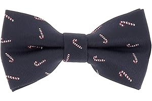 SHIPITNOW Noeud Papillon Enfant Noel Jacquard - Noeud Papillon Garçon Flocon de Neige, Sapin de Noël ou Sucre d'Orge - Noeud Papillon Réveillon Hiver