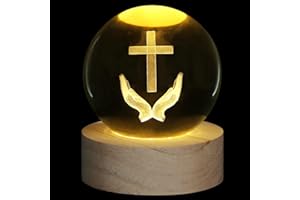 XIANNVXI Cross Crystal Ball Cross Paperweight Religious Gifts Crucifix Paperweight Baptism Gifts Catholic Gifts Jesus Gifts Christian Gifts for Women Men Baptism Decoration