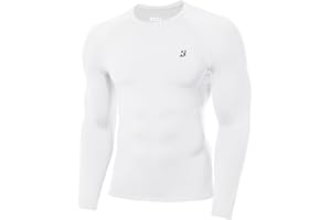 Roadbox Kompressionsshirt Herren Langarm, Atmungsaktiv, Schnell Trocknend, Funktionsshirt für Fitness, Fußball & Outdoord