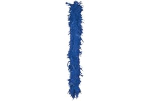 Trendandstylez Federboa 180cm Federschal 50g Karneval Boa 11 Farben (Blau)