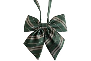 PIUMOJ Noeud Papillon Uniforme, Jk Uniforme Cravate, Noeud de cravate pré-noués, Noeud papillon réglable pour filles, Harry Tie, Uniforme scolaire Cosplay Costume Halloween Christmas Party, Rayé