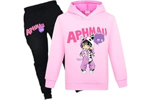 MOEYIQI Girls Hoodie Tracksuit Kids Sports Hoodies and Jogging Pants Clothing Set 1-13 Years