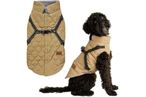 Pawbits Waistcoat for Small Dogs - Fleece-Lined, Warm, Reflective Waistcoat with Built-in Harness for Dogs - Designed for Small Dogs