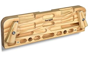 Yes4All Planche d'escalade Fingerboard Gripboard à Suspendre en Bois pour Porte – Équipement de renforcement de la Main pour l'entraînement des Doigts Prise en Main et Traction, D'entraînement de Bloc