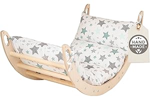 WoodsCraft Arche d'escalade pour Bebe et Enfant avec Coussin Hypoallergénique | Arche Montessori Bebe - Arche Escalade | Jeux Montessori: Escalade Enfant Interieur