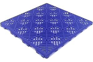 ANTIHUMEDADES Pack Ahorro 12 losetas autoventiladas (1m² Aprox. -Azul) 30x30x1,5cm - Suelos Piscinas, terrazas, tarima Flotante, césped Artificial, macetas, perreras, trasteros