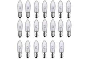 ShuoHui Ciepła biel E10 żarówki zamienne LED do łańcucha świetlnego 9 V-55 V AC 0,2 W 3000 K 20 lm (20)