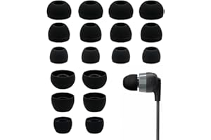 HZBAIYI 9 Pairs Silicone Earbuds Tips Earphone Replacement Earbud for In-Ear Headphones Noise Isolation Cover Caps 3 Different Size (S/M/L), for 4.5mm to 6mm Diameter Earphones