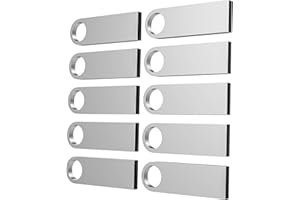 Pendrive 8GB 10 Piezas,ABLAZE Mini Metal Memoria USB 2.0 Impermeables 8 GB Pen Drive 10 Pack para computadora portátil, computadora, televisión, automóvil…