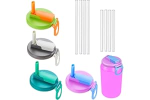 PEIQIUP Silicone Soda Can Lid with Straw (4 Pieces), Soda Can Lids, Spill-Proof Reusable Can Lids, For Lemonade, Cola, Beer, Drink, Juice, 4 Colors