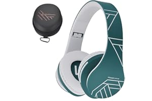 PowerLocus Cuffie Bluetooth Over Ear, Cuffie Wireless Bluetooth 5.3, Hi-Fi Stereo Suono, Senza Fili con Microfono, Pieghevoli, Micro SD/TF, FM Radio per Viaggio/Telefono/PC/Ufficio (Blu)