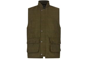 WALKER AND HAWKES Walker & Hawkes - Barrington - Veste sans Manches Derby - pour Homme - Tweed - Chasse/Campagne
