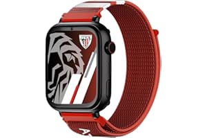 SAVE FAMILY SaveFamily SaveWatch Plus 4G Edición Athletic Club | Reloj Inteligente Niño con Localizador GPS, Llamada, Vídeo, Whatsapp, Música, Bluetooth, App Store | SIM Incluida - Correa de Tela Roja