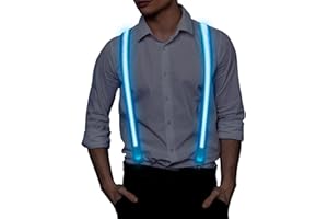 Ainiv LED Pajarita o Corbata para Hombre, Light Up Luminous Neckties/Corbata con Cable de Alimentación, 3 Modos de Parpadeo, para Fiestas, Bares, Halloween, Escuela