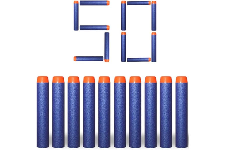 50 pcs Compatible Refill Bullets Foam Darts - 7.2cm Ammo Ammunition Pack for N-strike Elite Series Toy Gun