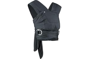 Caboo Original Cotton Blend Baby Carrier Slings - Phantom Black | Baby Sling Carrier for Newborn Essentials | Toddler Sling Baby Carriers from Newborn
