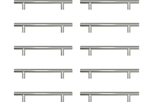 AwmnSrman 10 Pezzi Maniglie per Mobili da Cucina 128mm Armadietti Installazione fori in Acciaio Inossidabile da Argento