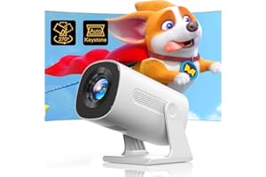 【Auto Keystone/270° Rotation】 Mini Projecteur Bluetooth 1080P Full HD, 15000 Lumens AKIYO O3 Videoprojecteur Portable, Angle 270° Projecteur 4K Home Cinéma pour PS5/TV Stick HDMI USB