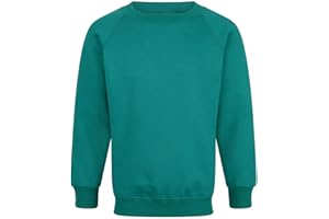 EFTINAN Boys Crew Neck Sweatshirt Round Neck Raglan Sleeves Ribbed Neck Hem & Cuff UK Sizes