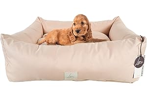 Ligo Buddy-Cuccia per cani Lettino per cani idrorepellente antigraffio,realizzata in Italia.Cuscino Sfodrabile per Cane, uso interno/esterno. Antimacchia. S/M: 70 X 65 cm, BEIGE