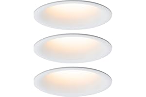 ‎PAULMANN Paulmann 93419 LED Einbauleuchte Cymbal incl 3x6,5W IP44 dimmbar Einbaustrahler Weiß matt Spot Kunststoff Einbaulampe 2000K