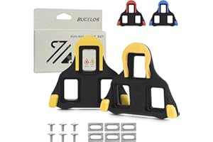 AEYINO SPD SL Cleats for Road Bike Cycling Shoes Compatible with Shimano Pedals-BH10/BH11/BH12 Float Cleats for Indoor Peloton & Outdoor Bicycle Training