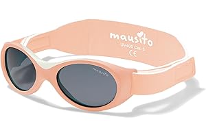 Mausito gafas de sol para bebés 0-18 meses | FLEXIBLES gafas de sol infantiles con correa ajustable | 100% PROTECCIÓN UV y Cat. 3| sin BPA | Diseño europeo creado para niños