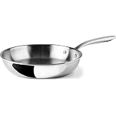 LACOR 60852 &ndash; Trichef Frying Pan, 22 cm, 18/10 Stainless Steel Tricayer | Made of 18/10 stainless steel and aluminium, body 3