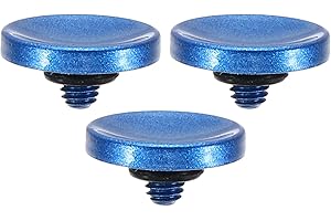 PATIKIL Kamera-Auslöserknopf, 3er Pack Soft Shutter Release Button Reiner Kupfer-Kameraknopf Konkav Geeignet für DSLR/SLR-Kamera, Blau