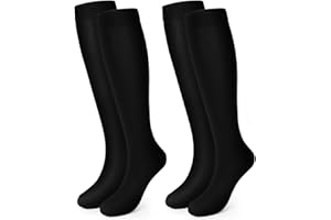 Pnosnesy Compression Socks, (2/4/6/7 Pairs) for Men & Women 15-20 mmHg is Best for Athletics, Running, Flight Travel, Support