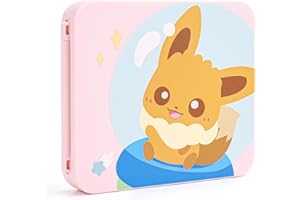 DLseego Game Card Aufbewahrungsbox Kompatibel mit Switch Game Card, Tragbare Spielkarte Storage Tasche Schutzhülle mit 12 Game Card Slots und 12 Micro SD Card Slots-Rosa Fuchs