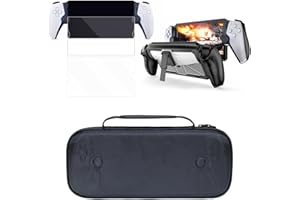 BLOOOK Accessories Bundle for PlayStation Portal, Carry Case with Hard PC Protective Cover and Tempered Glass Screen Protector, Portable Hard Shell Travel Handbag for PS Portal Remote Player